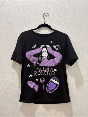 Target Black Tee with Purple Olivia Rodrigo Graphic